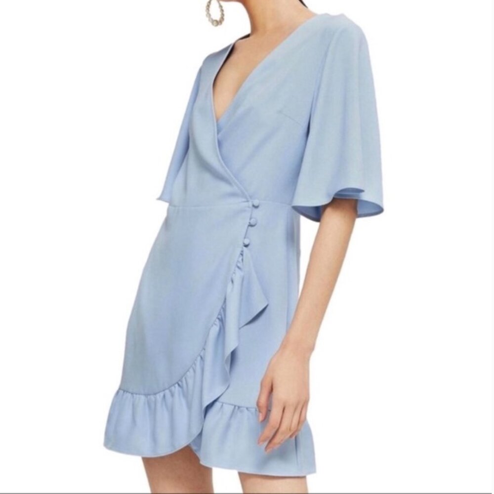 NWT Topshop Wrap Dress - Baby Blue